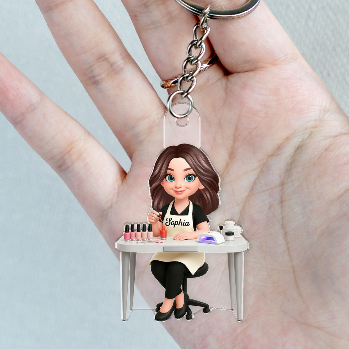 Nail Technician - Personalized Acrylic Keychain - Gift For Nail Technician, Nails Decor, Beauty Salon, Woman, Girl