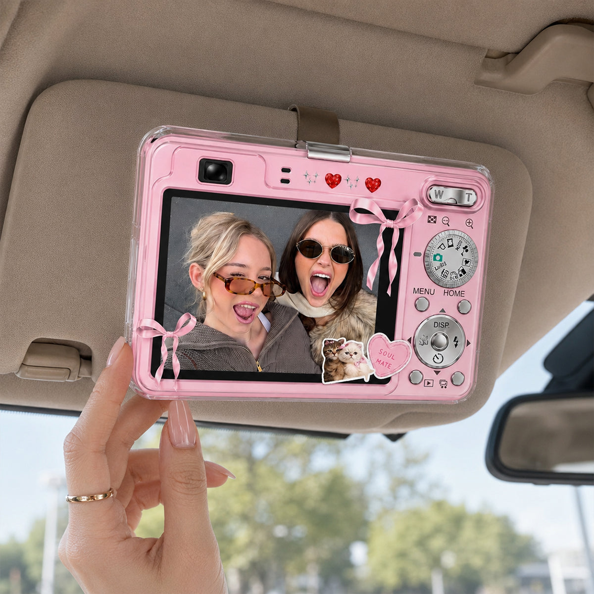 You Are My Soulmate Besties - Personalized Acrylic Car Visor - Meaningful Gift For Best Friends