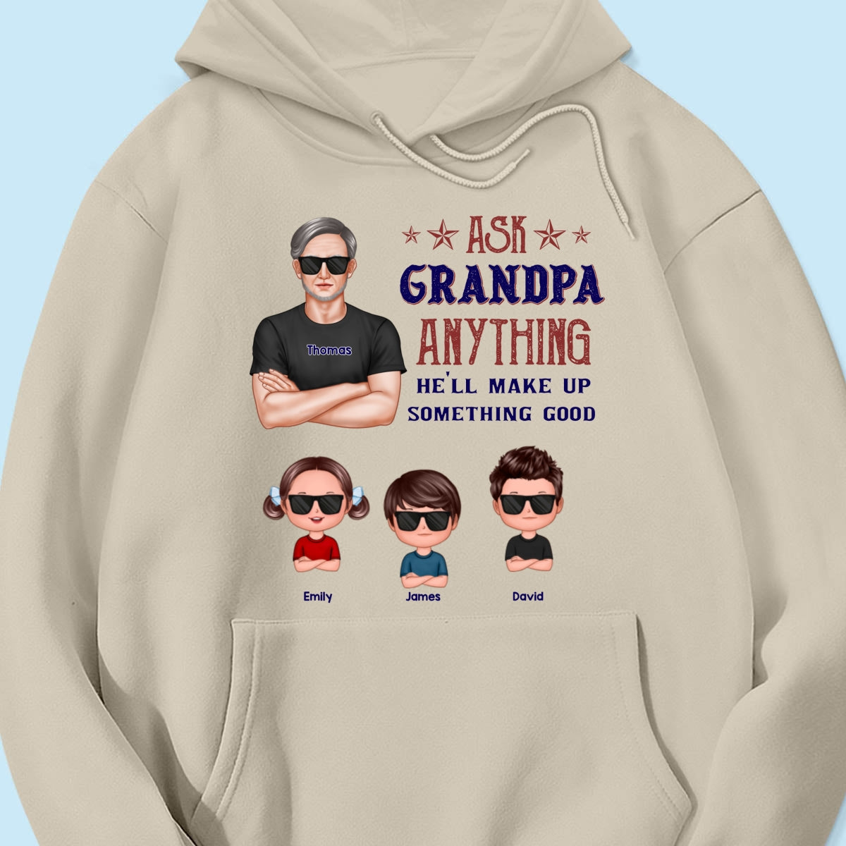 Ask Grandpa Anything - Personalized Shirt - Funny Father's Day Shirt For Husband, Dad, Grandpa