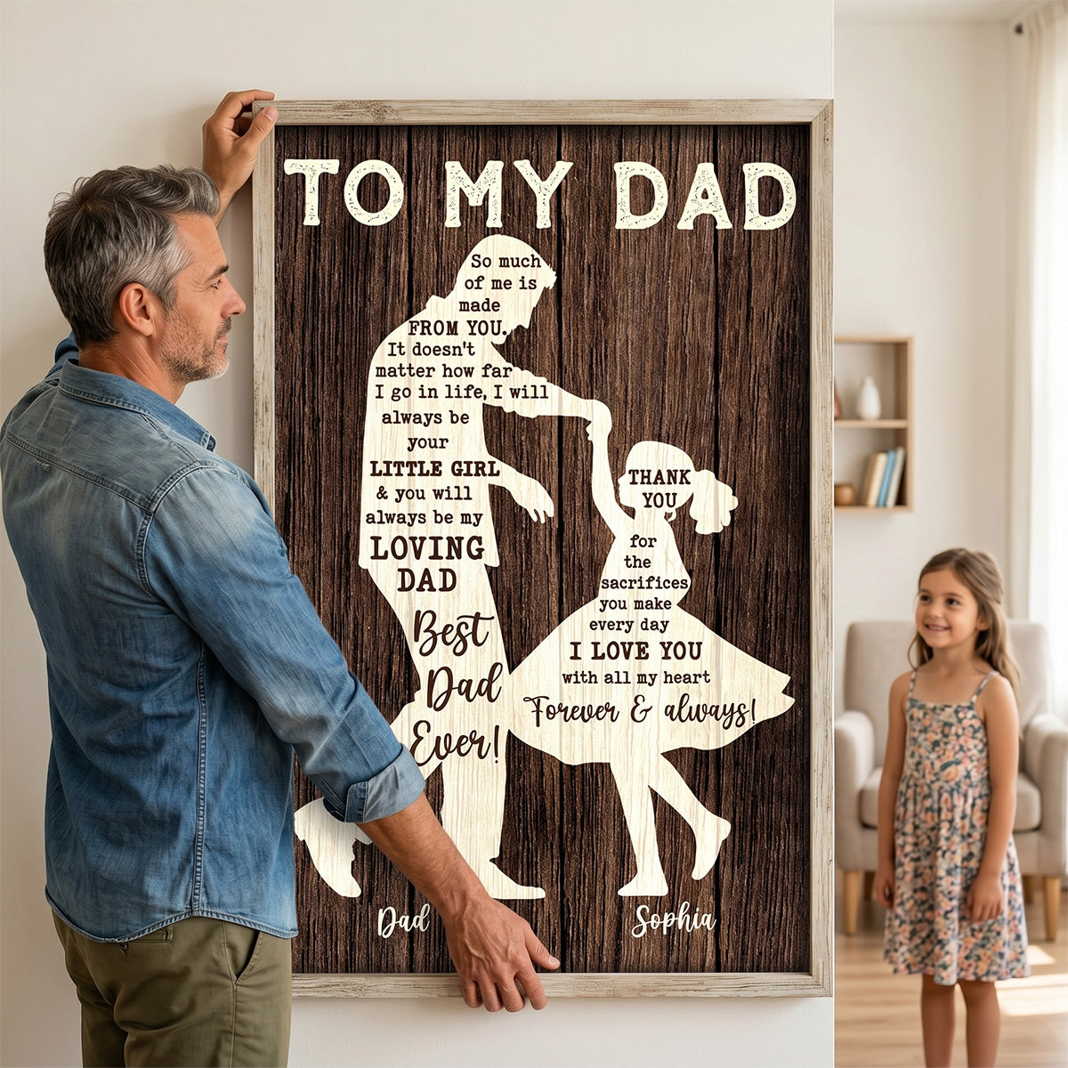 I Will Always Be Your Little Girl Father & Daughter Dancing - Personalized Poster - Sentimental Father's Day Gift For Dad From Daughter
