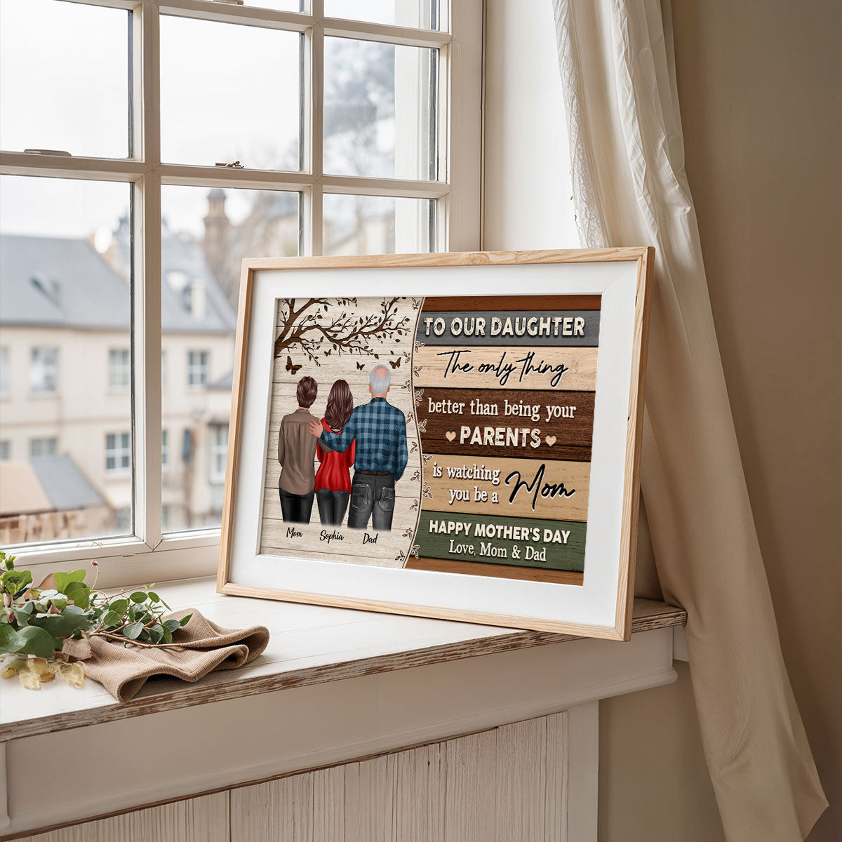 Vintage To My Daughter From Mom Happy Mother's Day - Personalized Poster - Heartfelt Mother's Day Gift For Daughter