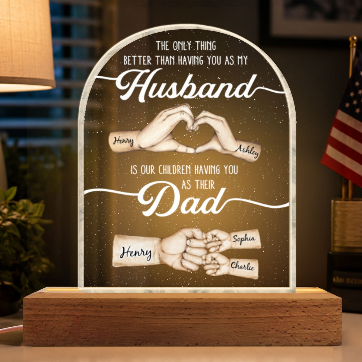 The Only Thing Better Than Having You As Husband - Personalized Acrylic Block LED Night Light - Father's Day Gift For Husband, Dad