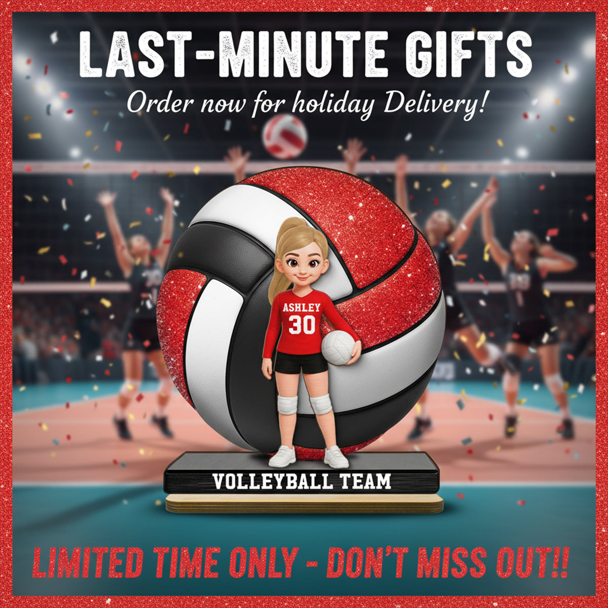 Proud Volleyball Player - Personalized 2-Layered Wooden Plaque - Gift For Volleyball Players, Volleyball Lovers