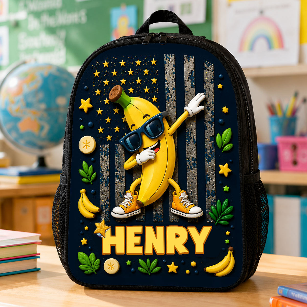Cute Strawberry Banana - Personalized Backpack - Back To School Gift For Kids, Daughters, Sons, Grandkids