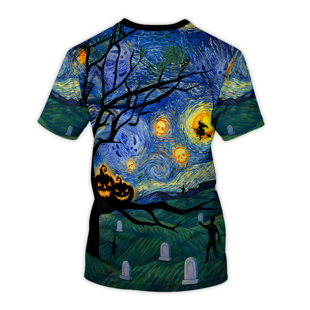 Halloween Starry Night Spooky Cat Personalized Shirt, Purrfect Costume for Cat Lover