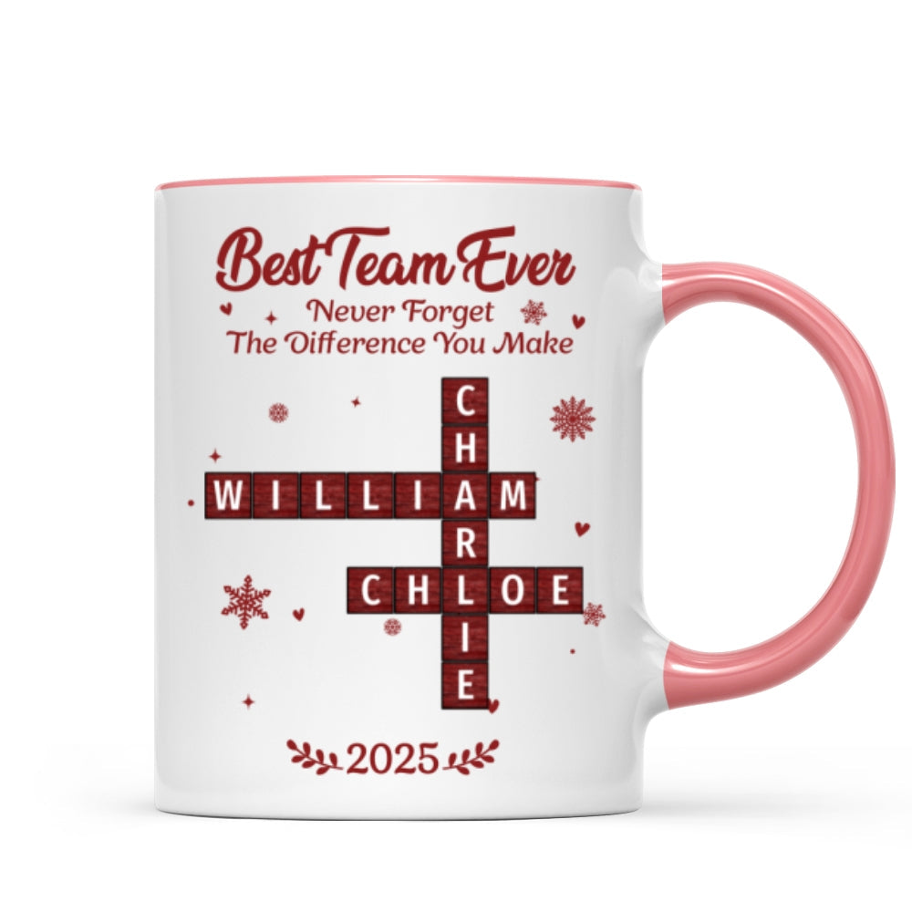 Best Team Ever Crossword - Personalized Mug - Christmas Gift for Co-worker