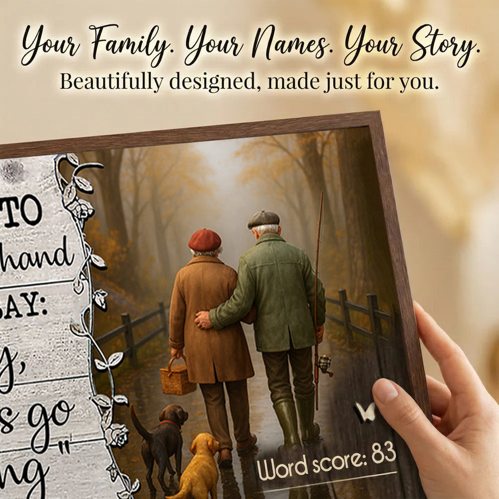 Baby Let's Go Fishing Old Couple - Personalized Poster - Heartwarming Gift For Him, For Her, For Couple