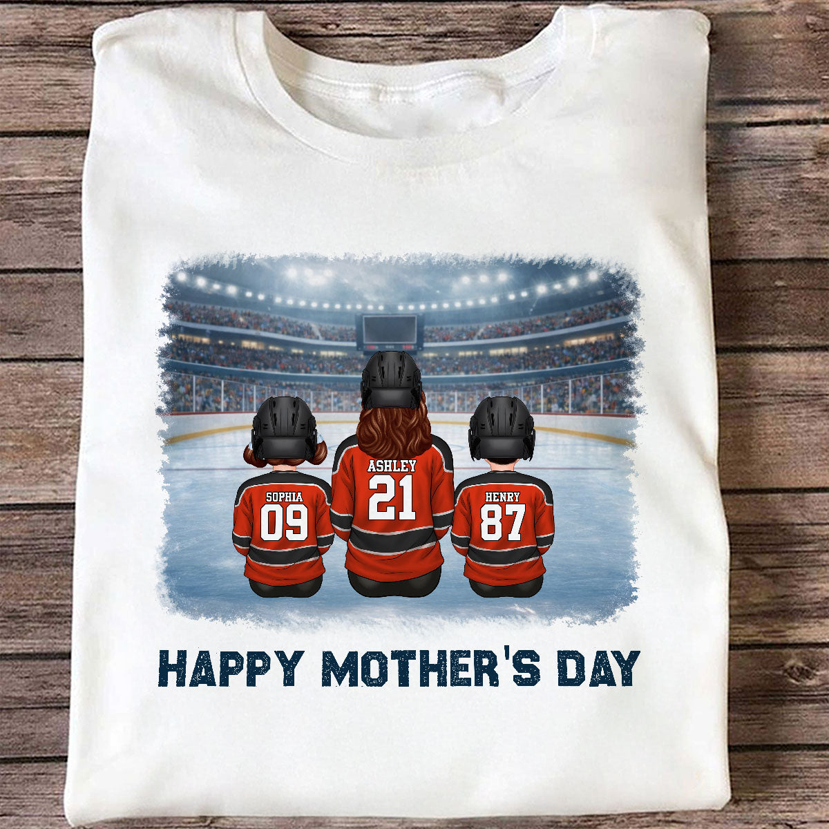 Behind Every Great Hockey Play Is An Even Greater Hockey Mom - Personalized Shirt - Mother's Day Gift For Hockey Mom, Gift For Wife