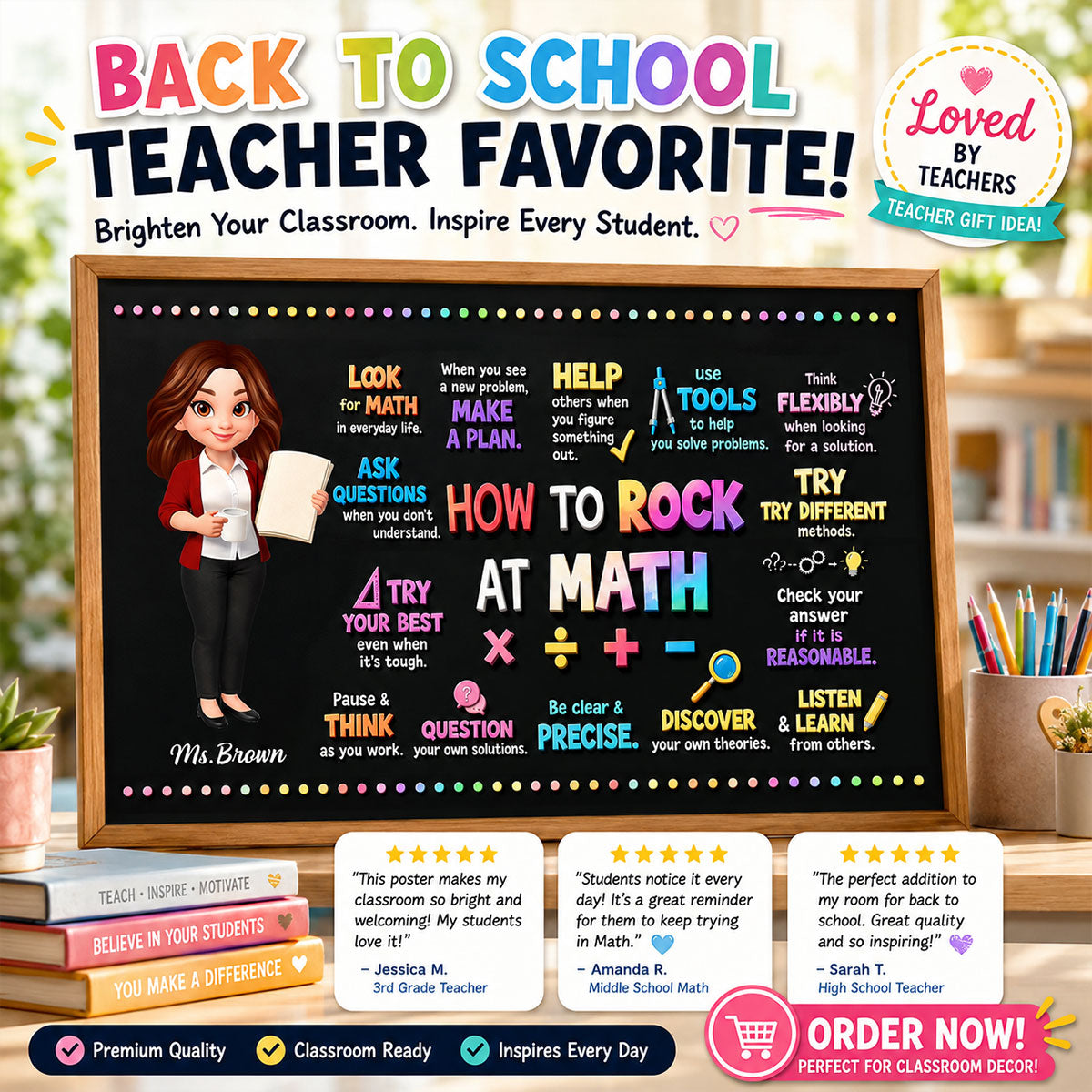 How To Rock At Match Classroom - Personalized Poster - Back To School Gift For Teachers, Classroom Decors