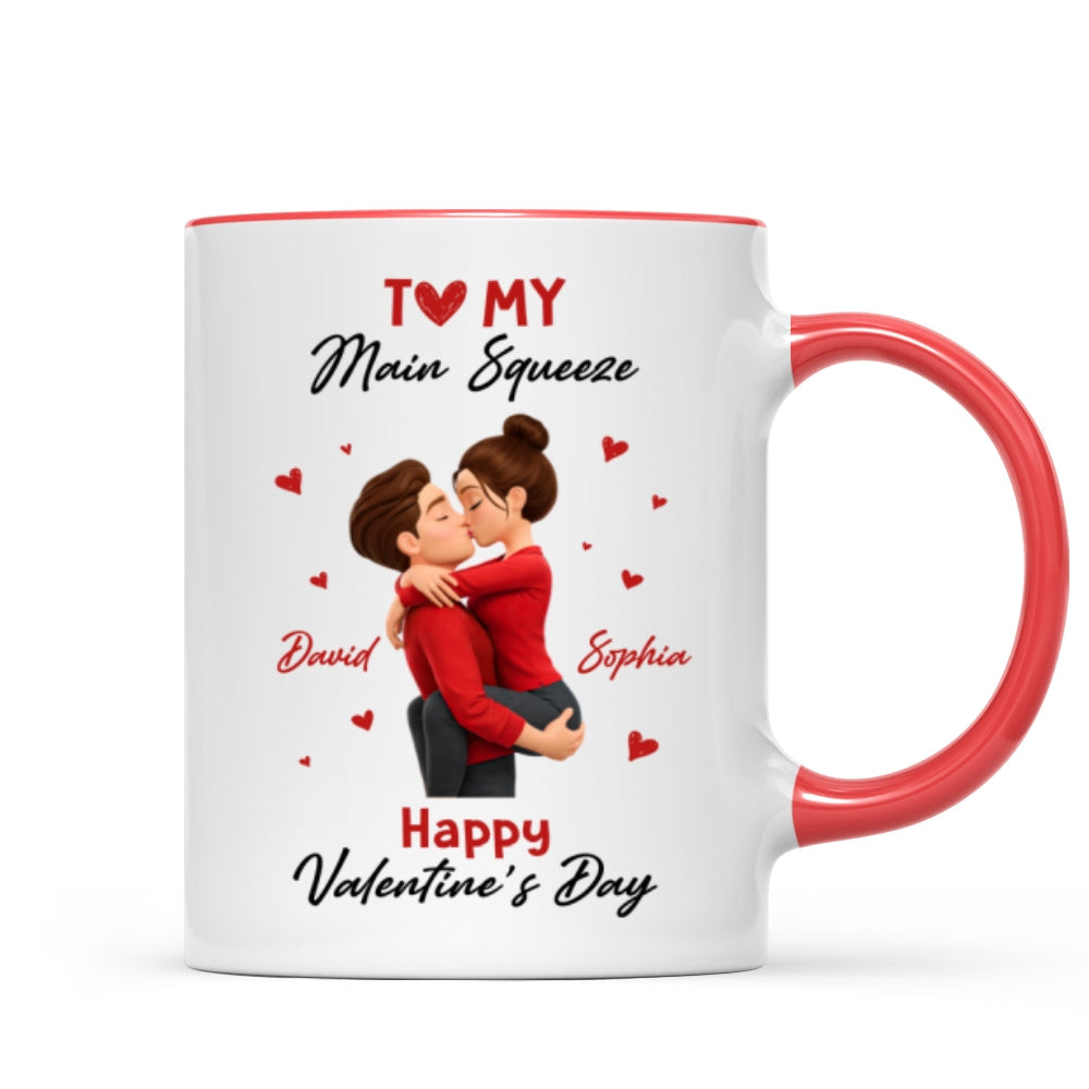 To My Main Squeeze Happy Valentine's Day - Personalized Mug - Unique Valentine's Day Gift for Her