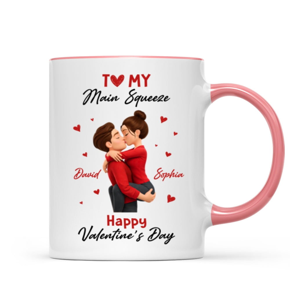 To My Main Squeeze Happy Valentine's Day - Personalized Mug - Unique Valentine's Day Gift for Her