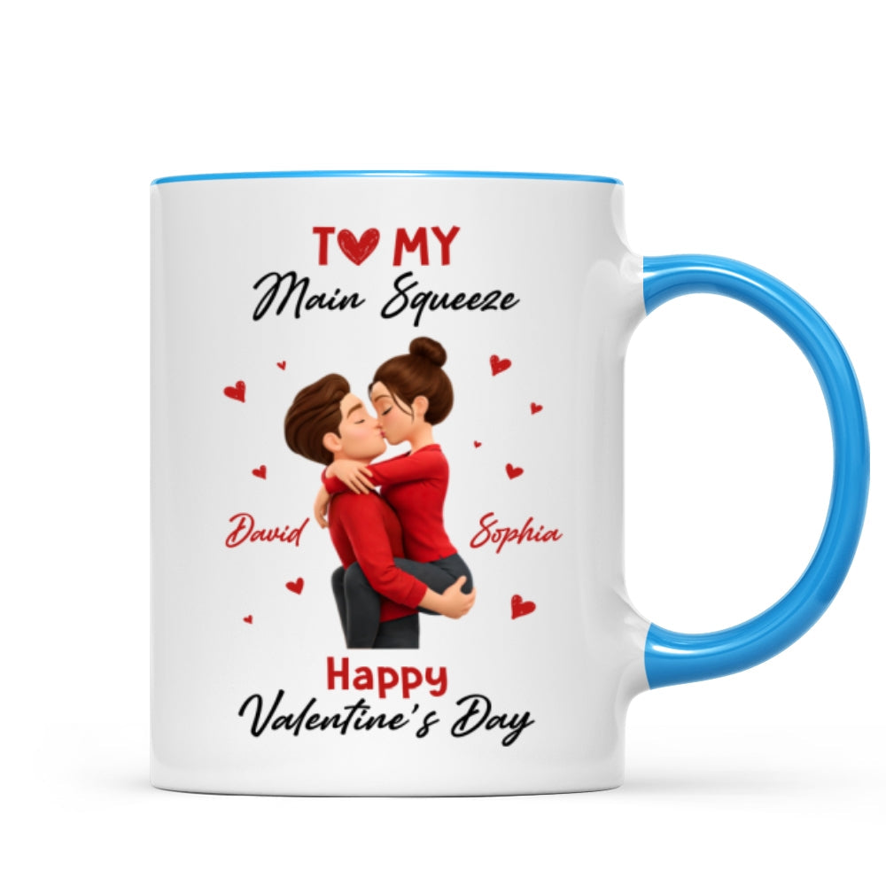 To My Main Squeeze Happy Valentine's Day - Personalized Mug - Unique Valentine's Day Gift for Her