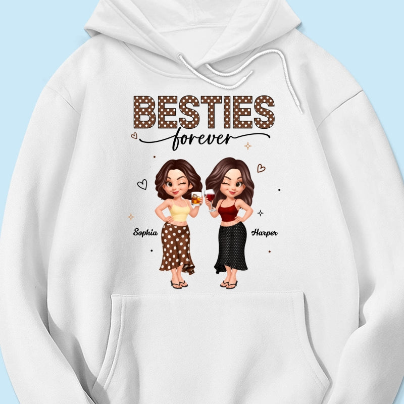 Besties Forever Polka Dot Patterned - Personalized Shirt