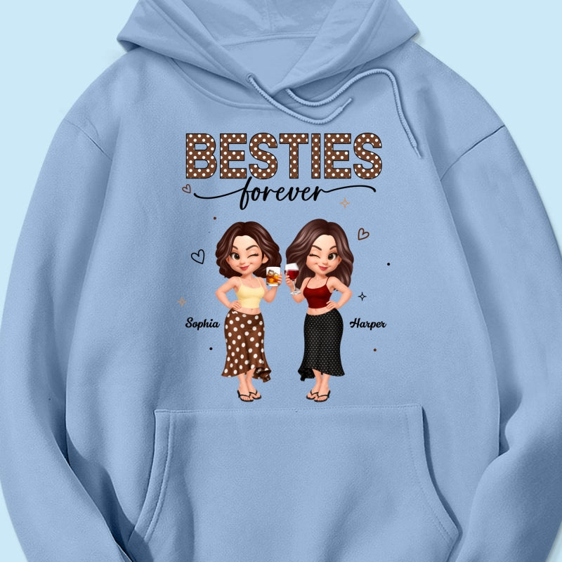 Besties Forever Polka Dot Patterned - Personalized Shirt