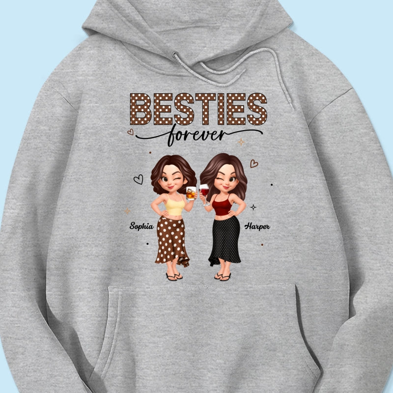 Besties Forever Polka Dot Patterned - Personalized Shirt