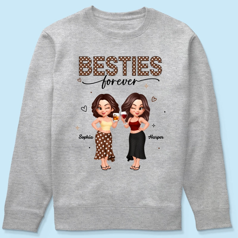 Besties Forever Polka Dot Patterned - Personalized Shirt