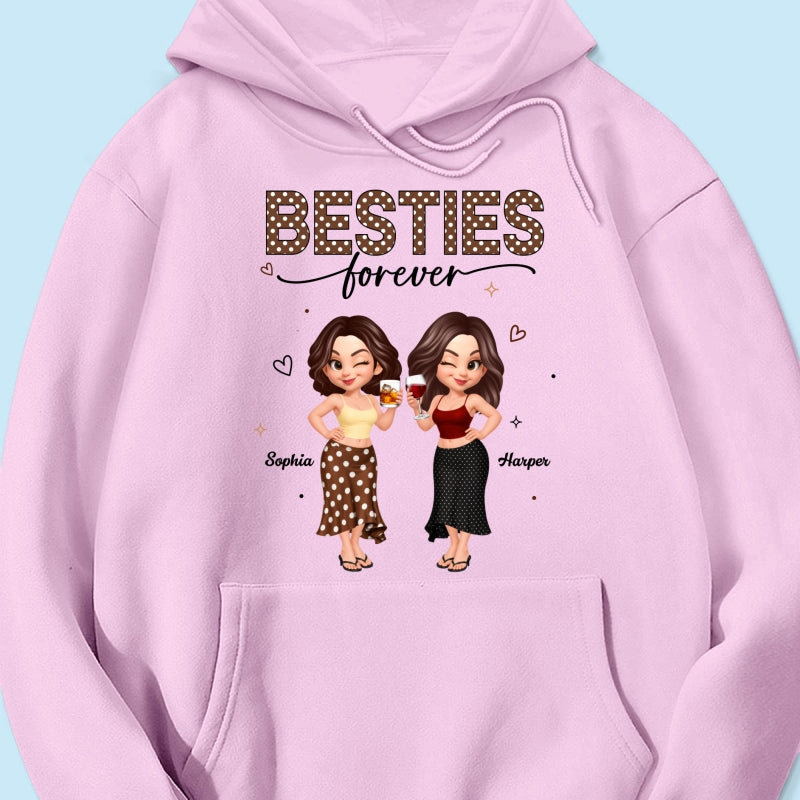 Besties Forever Polka Dot Patterned - Personalized Shirt