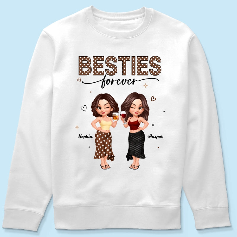 Besties Forever Polka Dot Patterned - Personalized Shirt