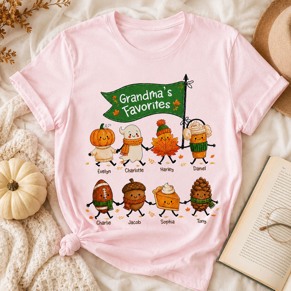 On-trend Fall Season Funny Kids - Personalized Shirt - Gift For Grandmas, Moms