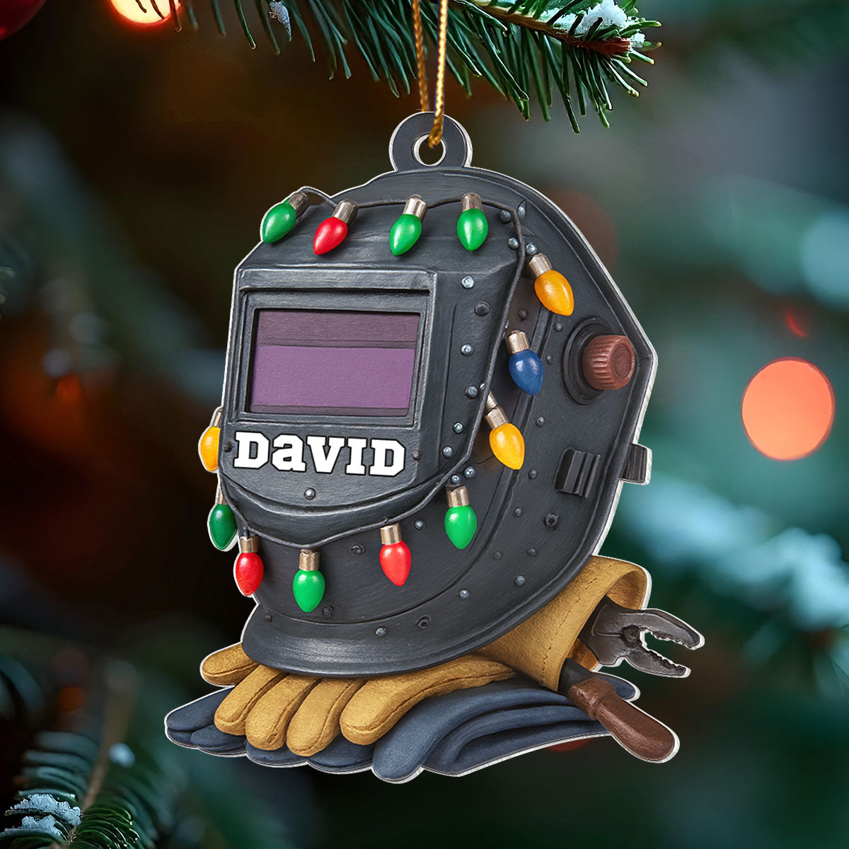 Forged in Fire & Skill – Personalized Acrylic Ornament – Honor Christmas Gift for Welders