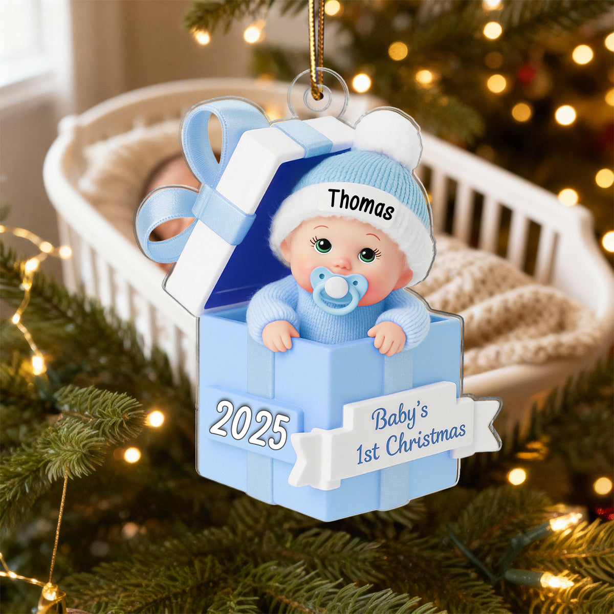 My First Christmas As Big Sister Big Brother - Personalized Acrylic Ornament - Proud New Big Siblings Gift