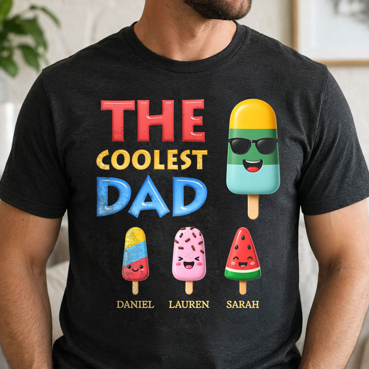 The Coolest Dad Grandpa Funny - Personalized Shirt - Heartfelt Gift For Dad, Grandpa, Husband