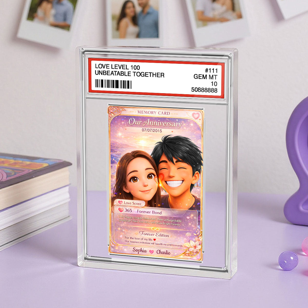 Love Memory Card For Couple - Personalized Rectangle Acrylic Block Plaque - Valentine's Gift For Him, For Her, For Couple