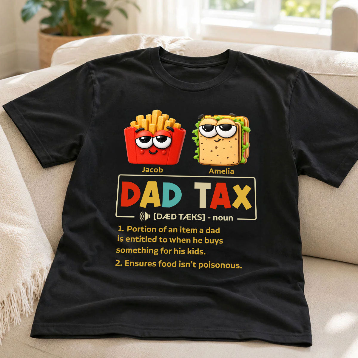 Taste Test Approved By Dad - Personalized Shirt - Heartfelt Gift For Dad, Husband