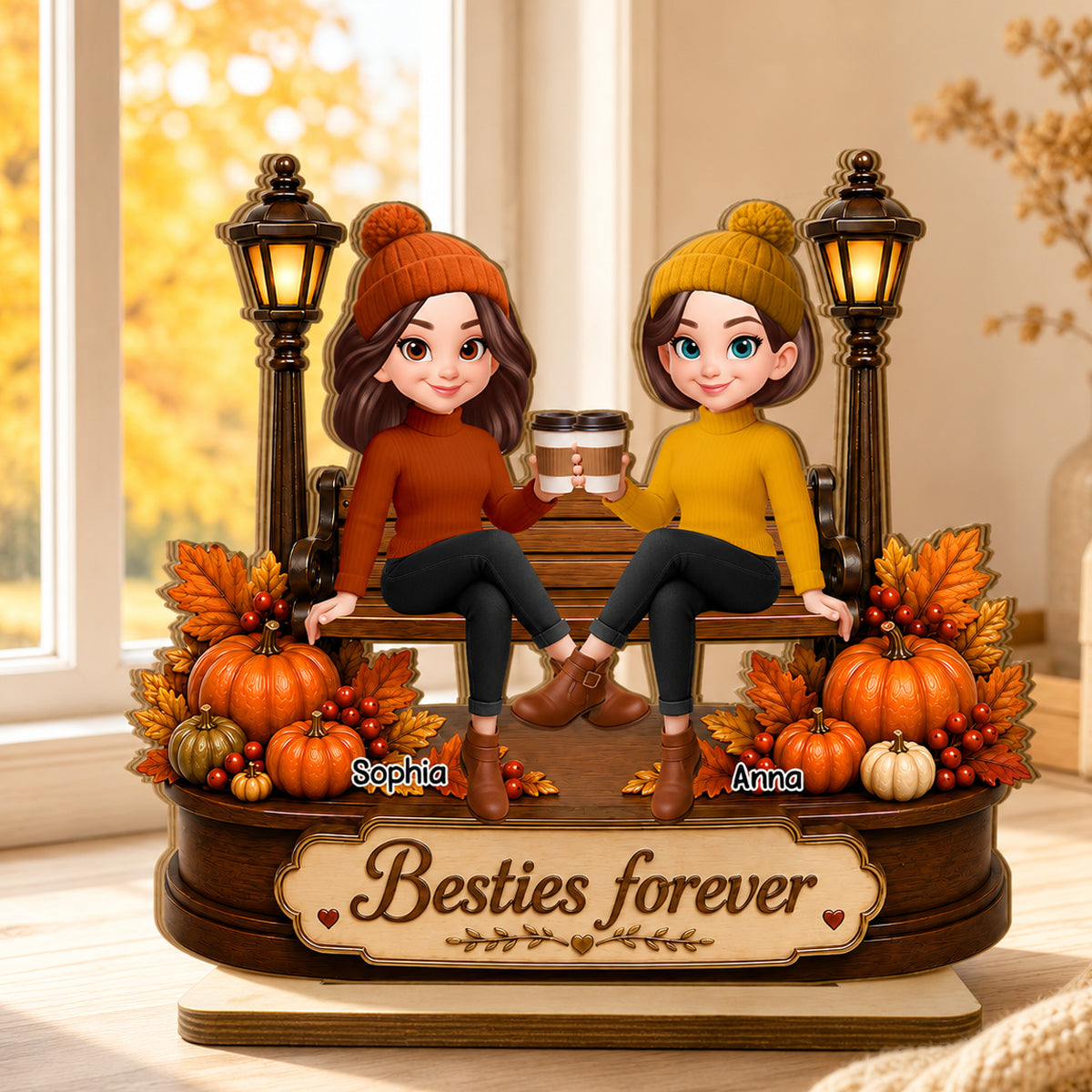 We've Been Friends For So Long - Personalized 2-Layered Wooden Plaque - Fall Season, Birthday Gift For Friends, Besties, Sisters