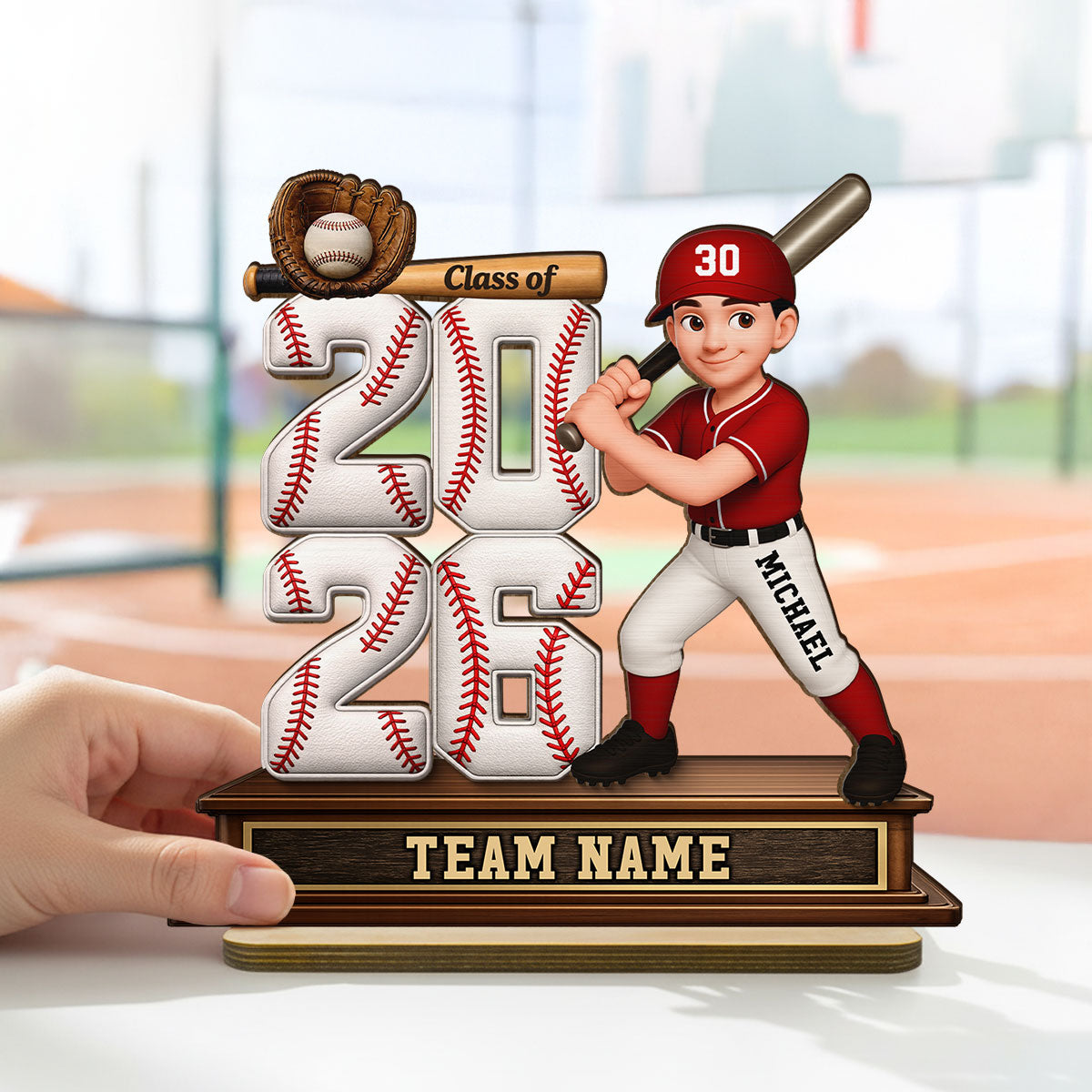 Baseball Senior Class Of 2026 2027 - Personalized 2-Layered Wooden Plaque - Graduation Gift For Son, Daughter, Graduates