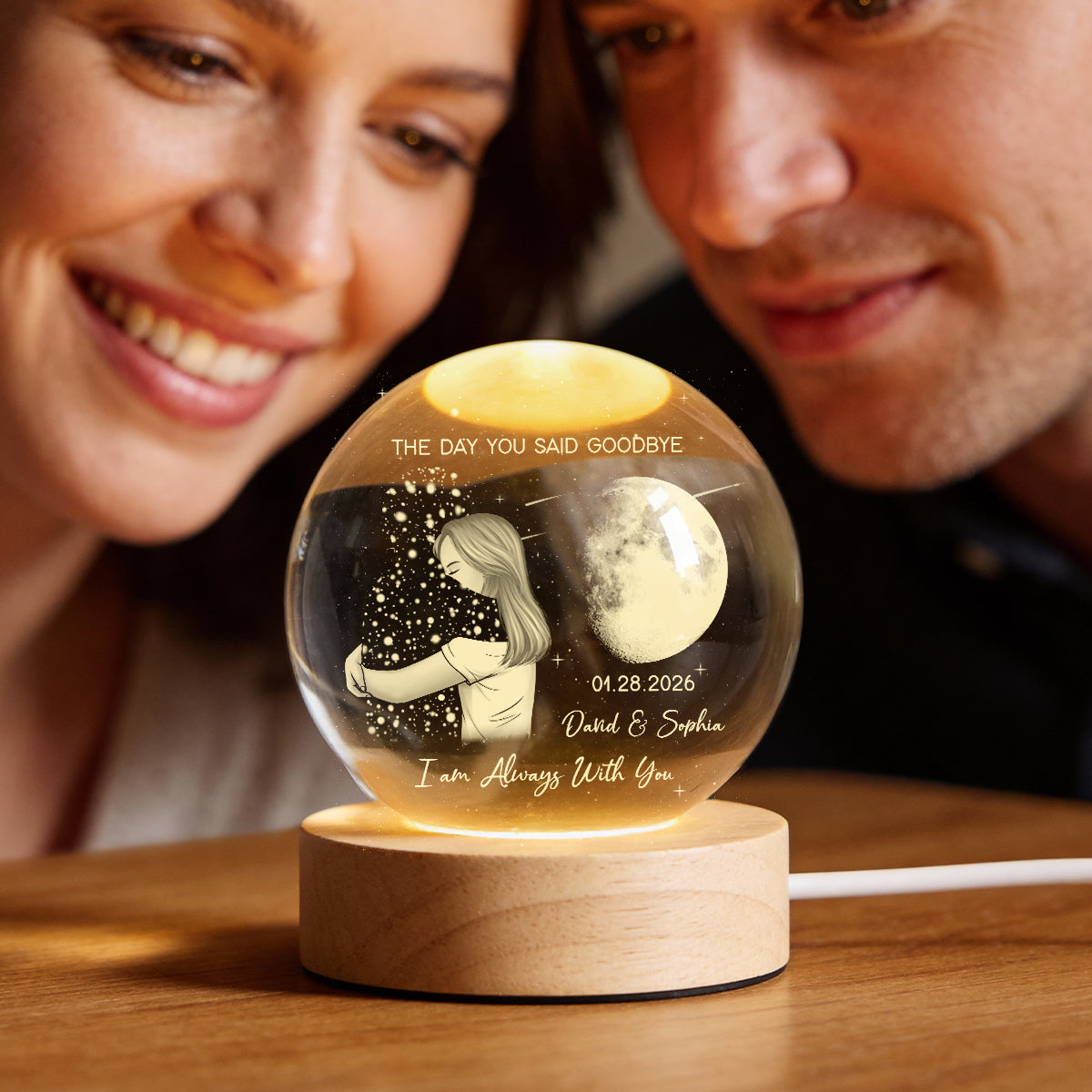 The Day You Said Goodbye Moon Phase - Personalized Poster - Memorial Sympathy Gift