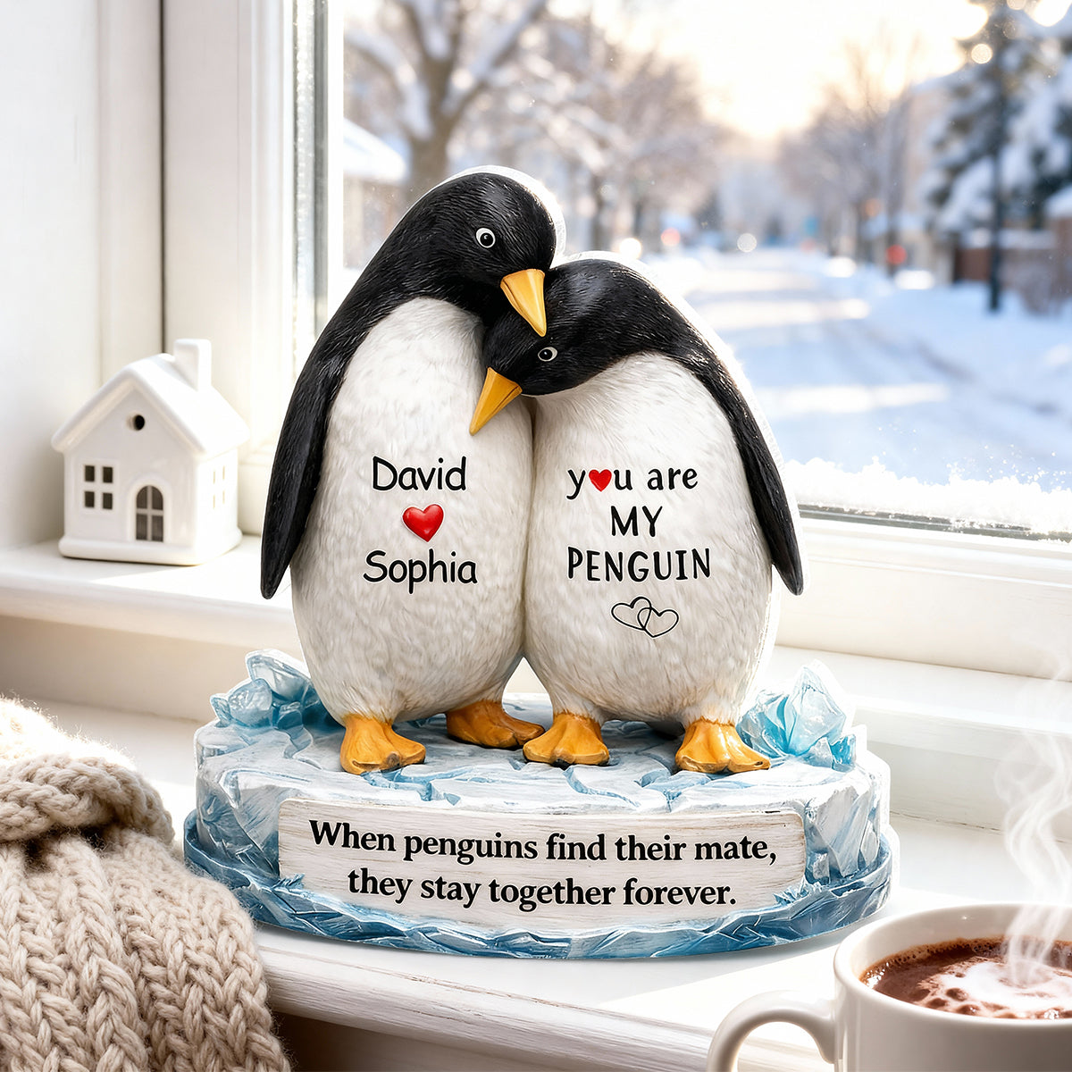 You Are My Penguin - Personalized Acrylic Block Plaque - Sentimental Wedding Anniversary Gift, Gift for Him, for Her