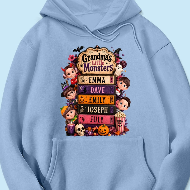 Retro Halloween Movie Grandma Grandkids - Personalized Shirt - Halloween Gift, Gift For Grandma