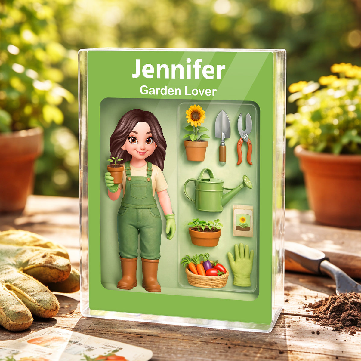 Garden Lover - Personalized Acrylic Block - Gift for Gardener
