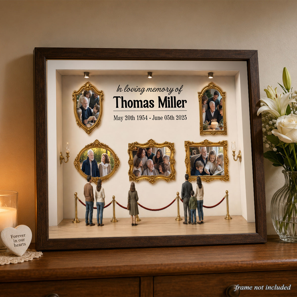 Celebrating The Life Of A Loved One 3D Museum - Personalized Poster - Memorial Sympathy Gift Remembrance Keepsake