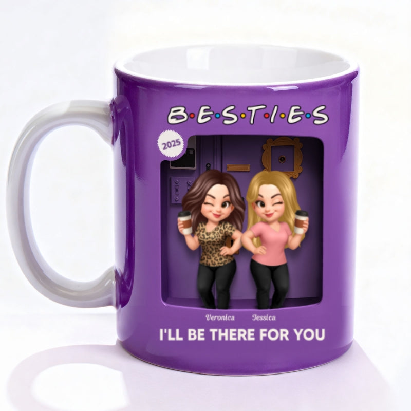Pretty Girl Best Friends Purple Toy Box Style - Personalized Mug - Gift For Besties