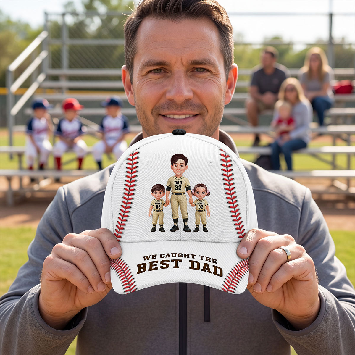 We Caught The Best Baseball Dad - Personalized Classic Cap - Father's Day Gift For Baseball Dad, Husband
