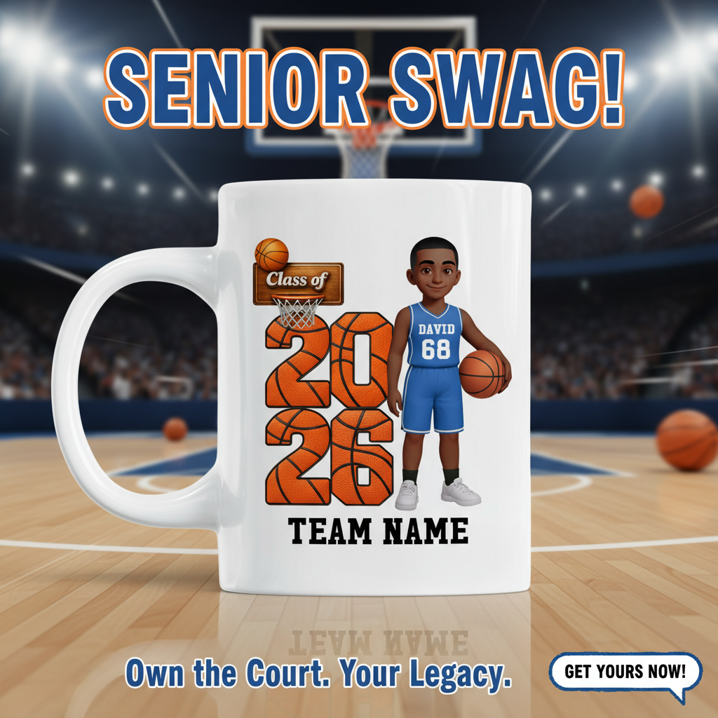 Basketball Senior Class Of 2026 2027 - Personalized Mug - Graduation Keepsake For Son, Daughter