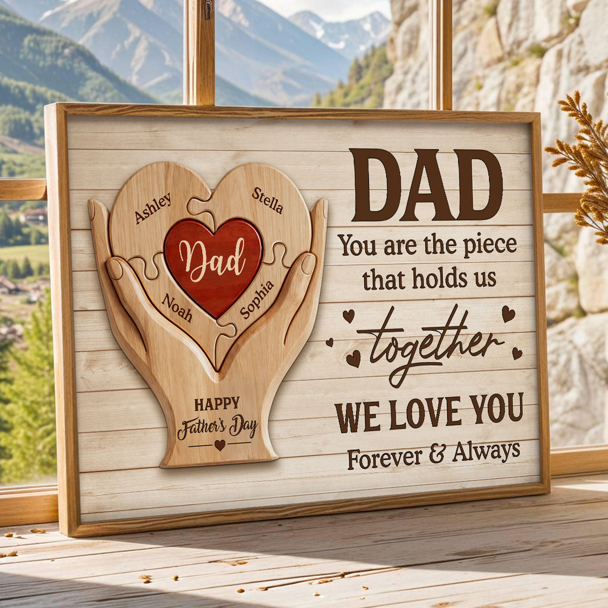 Dad You Are The Piece That Holds Us Together - Personalized Poster - Father's Day Gift For Dad, Husband