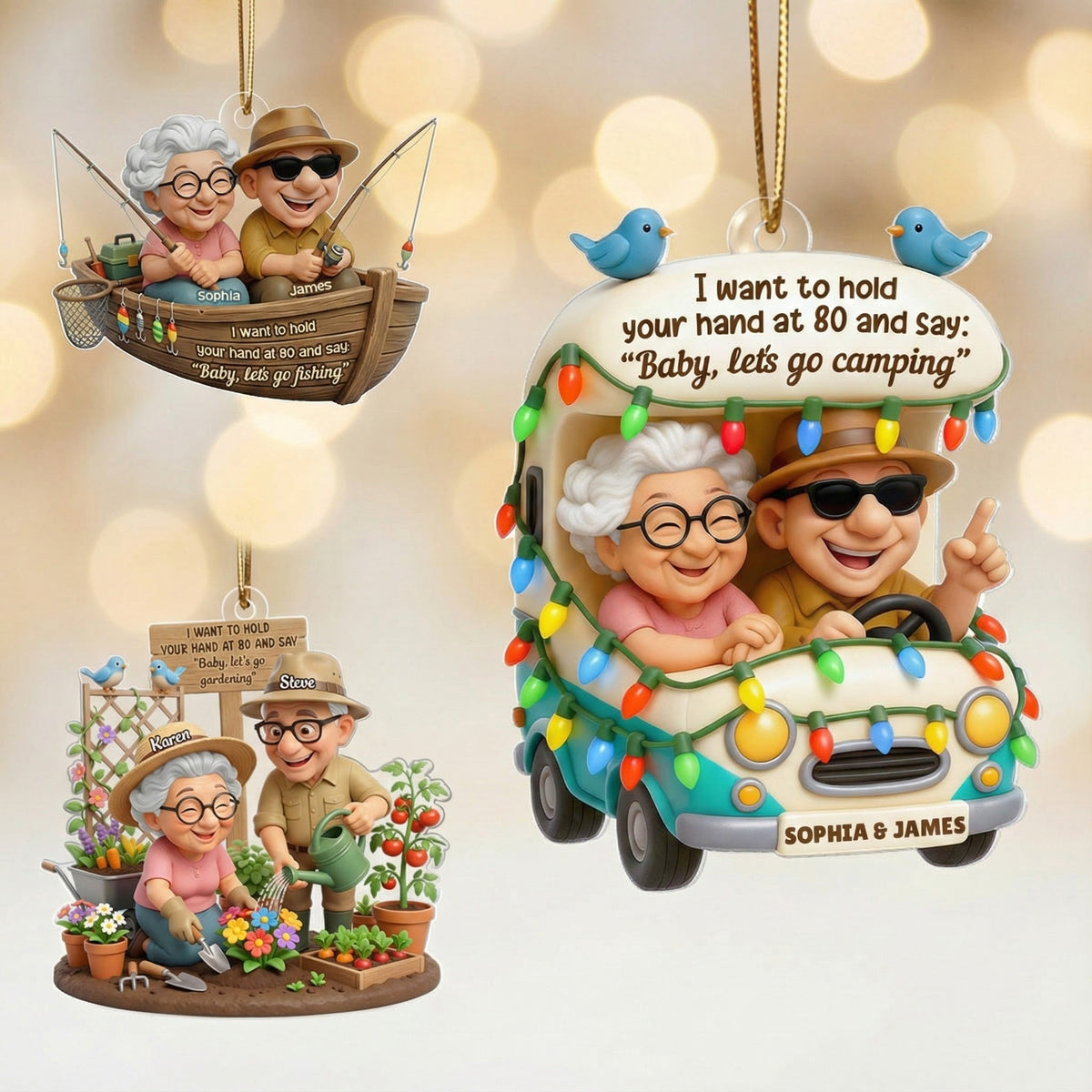 Baby Let's Enjoy Life Together - Personalized Acrylic Ornament - Heartwarming Gift For Him, For Her, For Couple