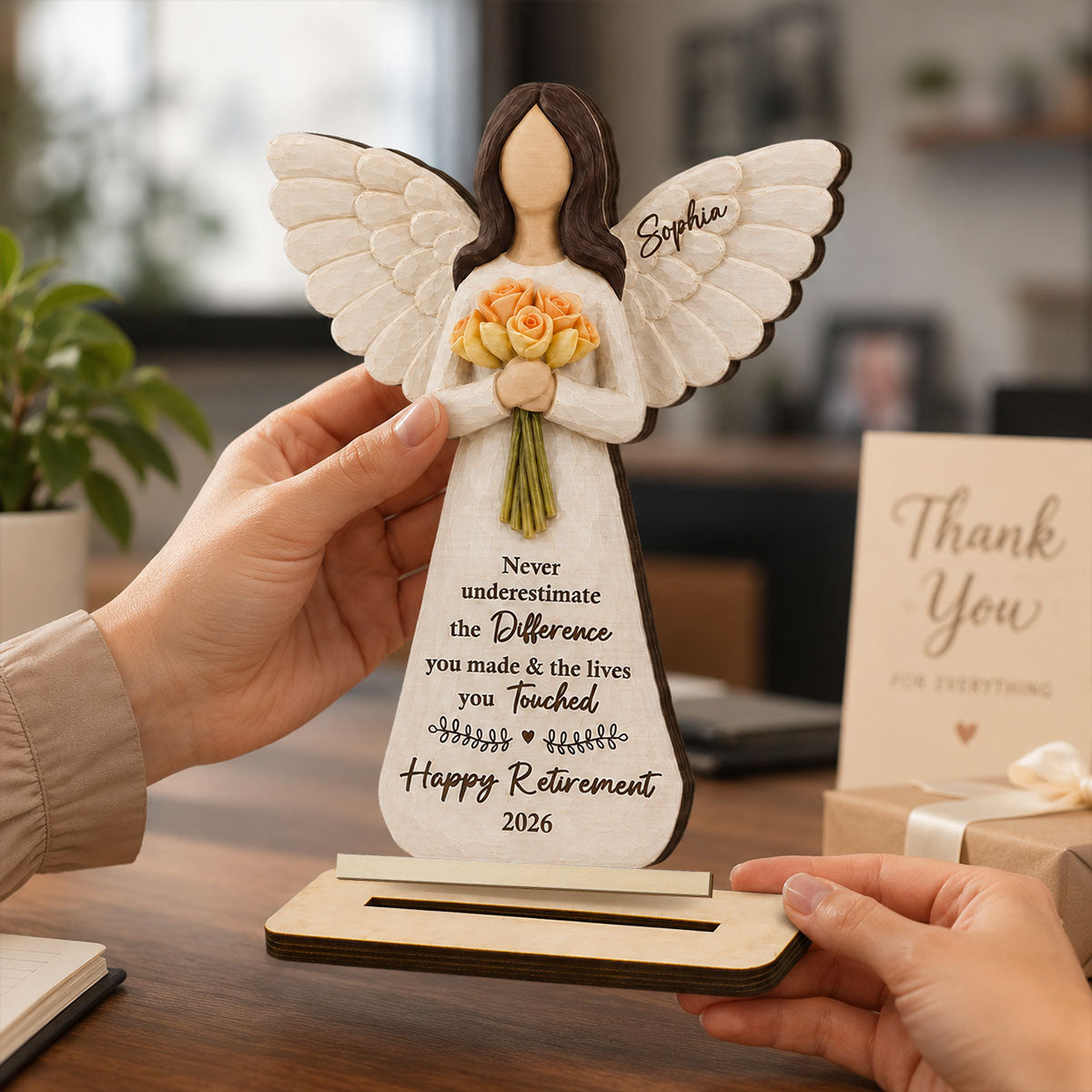 May You Be Proud Of The Work You Have Done 2D Flat - Personalized 2-Layered Wooden Plaque - Retired Keepsake For Coworker Teacher Nurse
