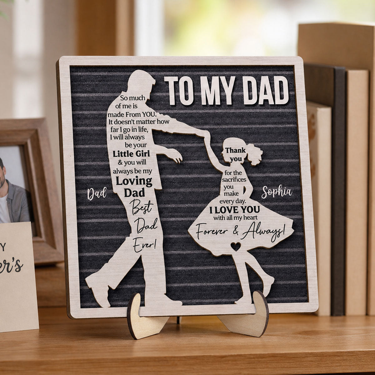 I Will Always Be Your Little Girl Father & Daughter Dancing - Personalized 2-Layered Wooden Plaque - Sentimental  Gift For Dad From Daughter