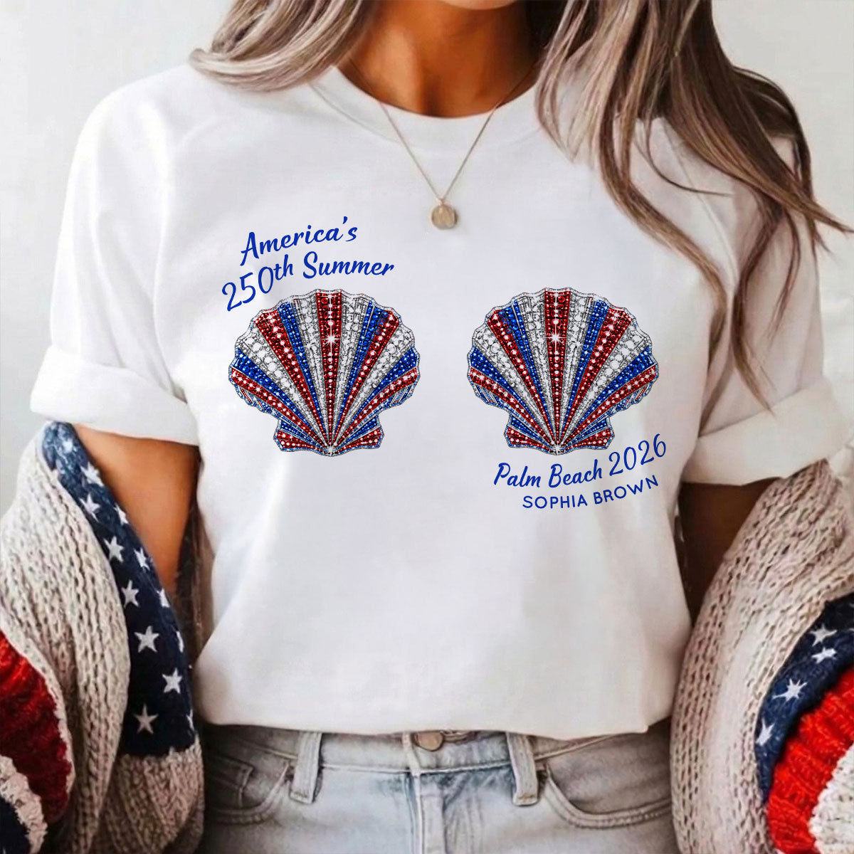 Mermaid America's 250th Summer - Personalized Shirt - Gift For Girl, Women, Besties
