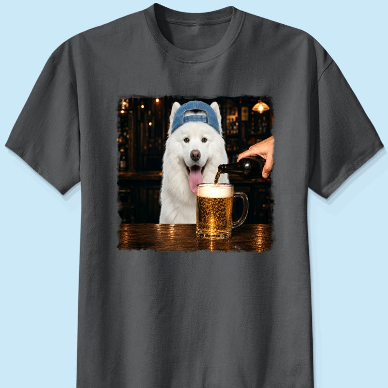 Vintage Custom Pet Drinking Beer - Personalized Shirt - Beer Lover Shirt