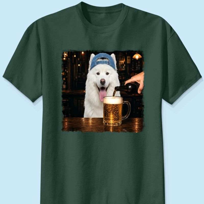 Vintage Custom Pet Drinking Beer - Personalized Shirt - Beer Lover Shirt