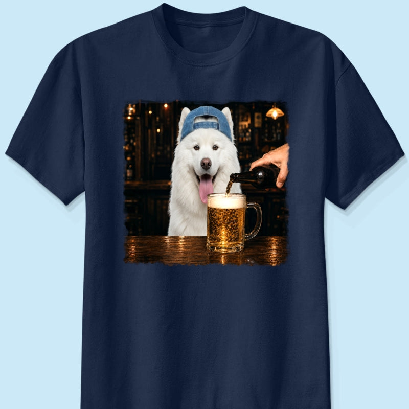 Vintage Custom Pet Drinking Beer - Personalized Shirt - Beer Lover Shirt