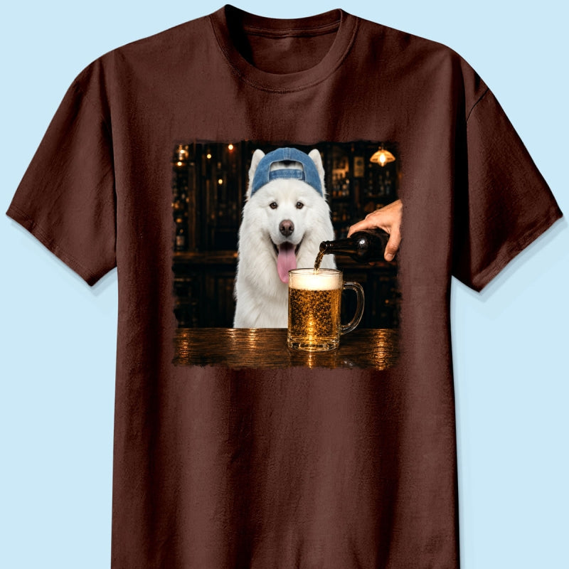 Vintage Custom Pet Drinking Beer - Personalized Shirt - Beer Lover Shirt