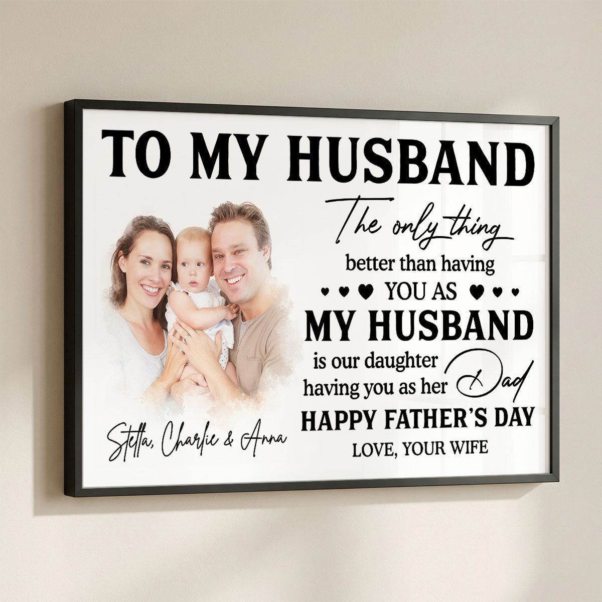 Watercolor Style Custom Photo The Only Thing Better Than Having You As Husband - Personalized Poster - Father's Day Gift For Husband, Dad