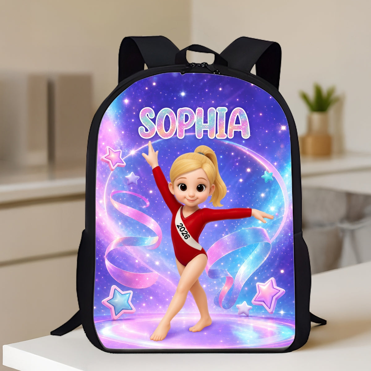 Gymnastic Trendy Design Backpack for Girls - Personalized Backpack - Back to School Gift for Daughter, Granddaughter
