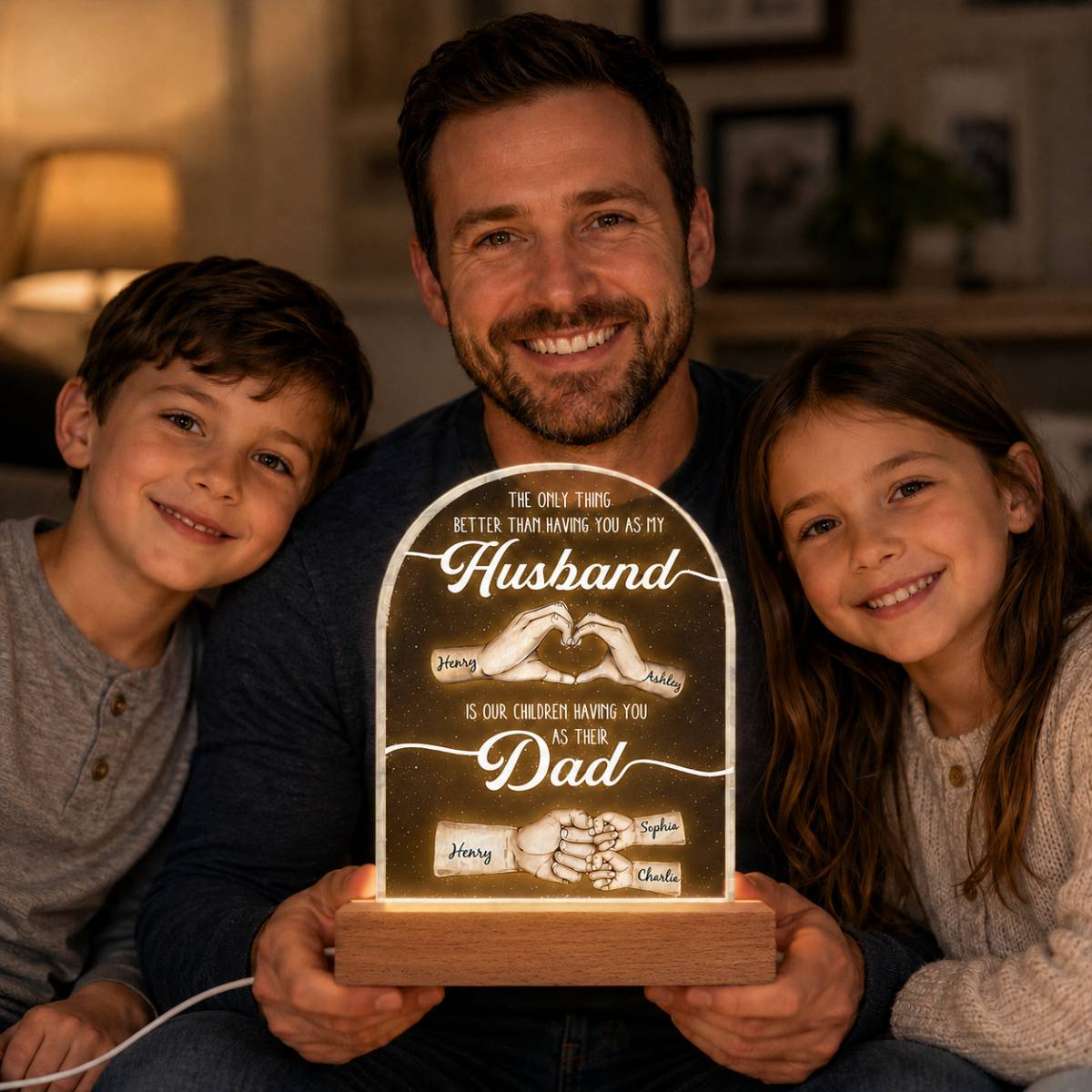 The Only Thing Better Than Having You As Husband - Personalized Acrylic Block LED Night Light - Father's Day Gift For Husband, Dad